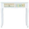 vidaXL コンソールテーブル ホワイト 80x40x74 cm 木製