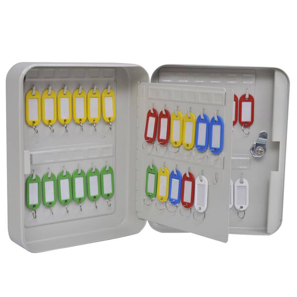 vidaXL キーボックス キータグ48点付き