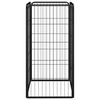 vidaXL 犬用プレイペン 4パネル ブラック 50x100 cm 粉体塗装スチール