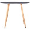 vidaXL ダイニングテーブル グレー＆オーク 90x73.5cm MDF