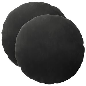 vidaXL クッションカバー 枕で HEERLEN 2 個 ブラック ベルベット