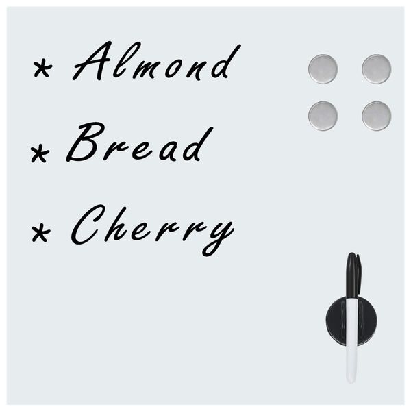 vidaXL 壁掛け用 マグネットボード ガラス製 50x50cm