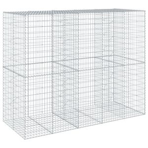 vidaXL 蛇籠バスケット カバー付き 250x100x200cm 亜鉛メッキ鉄
