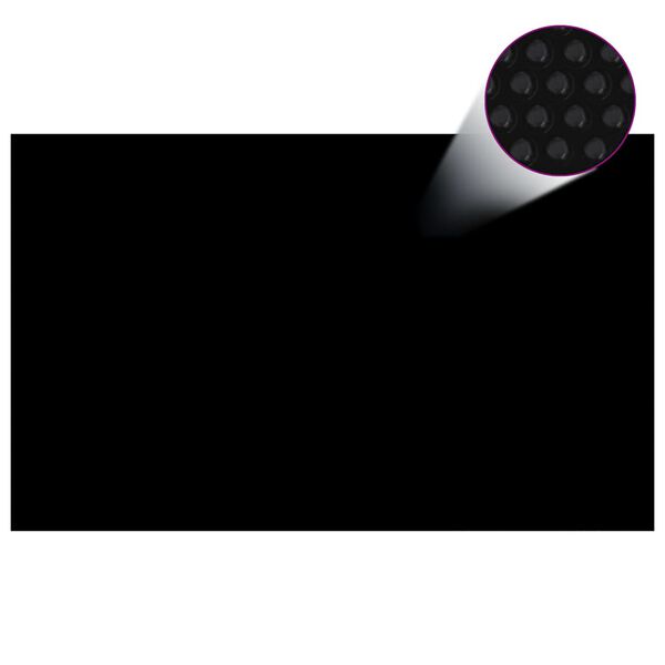 vidaXL フローティング ソーラープールフィルム PE製 260x160 cm ブラック＆ブルー