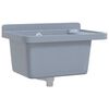 vidaXL 壁掛け式洗面器 グレー 50x35x24 cm 樹脂製