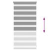 vidaXL ゼブラブラインド 40.9x100 cm 生地幅 36.7 cm グレー