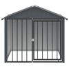 vidaXL 犬小屋 屋根付き ブラック 117x103x102 cm 亜鉛メッキ鋼