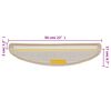 vidaXL 階段マット 15枚入り 56x17x3 cm クリーム色 半円形