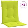 vidaXL ガーデンチェアクッション 6 個 オックスフォード生地 明るい緑 100 x 50 x 3 cm