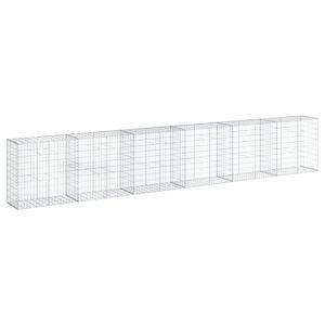 vidaXL 蛇籠バスケット カバー付き 600x50x100cm 亜鉛メッキ鉄