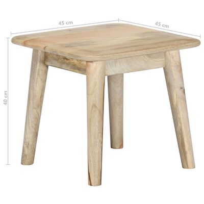 vidaXL コーヒーテーブル 45x45x40cm マンゴー無垢材