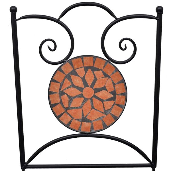 vidaXL 折り畳み式ビストロチェア 2点 セラミック テラコッタ