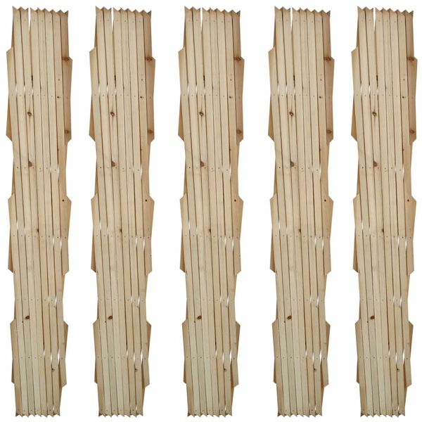 vidaXL トレリス フェンス ５面 無垢材 180x90cm