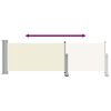 vidaXL パティオ用 引き込み式サイドオーニング 80x300cm クリーム