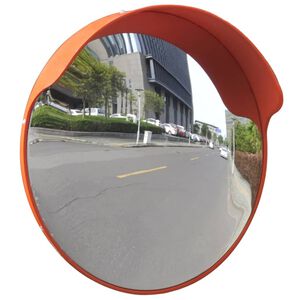 vidaXL 室外凸型カーブミラー PCプラスチック製 45 cm オレンジ色