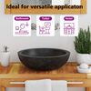 vidaXL 洗面器 40x12 cm 大理石 ブラック