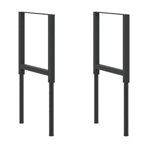 vidaXL ワークベンチ用フレーム 調整可能 2点 金属製 55x(69-95.5)cm ブラック