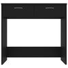 vidaXL デスク 黒色 80x40x75cm パーティクルボード