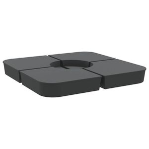 vidaXL クロススタンドパラソル用パラソルベース4点セット 耐荷重100kg PP製