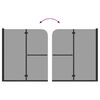 vidaXL 折りたたみ式シャワールーム 2枚パネル ESG 95x140cm ブラック