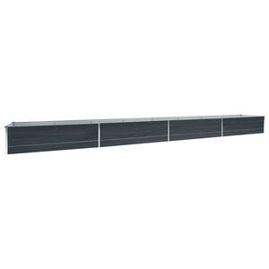 vidaXL ガーデンレイズドベッド 600x80x45cm 亜鉛メッキ鋼製 アントラシート