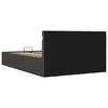 vidaXL 油圧式収納ベッドフレーム LEDライト付き ダークグレー 布製 140x200cm