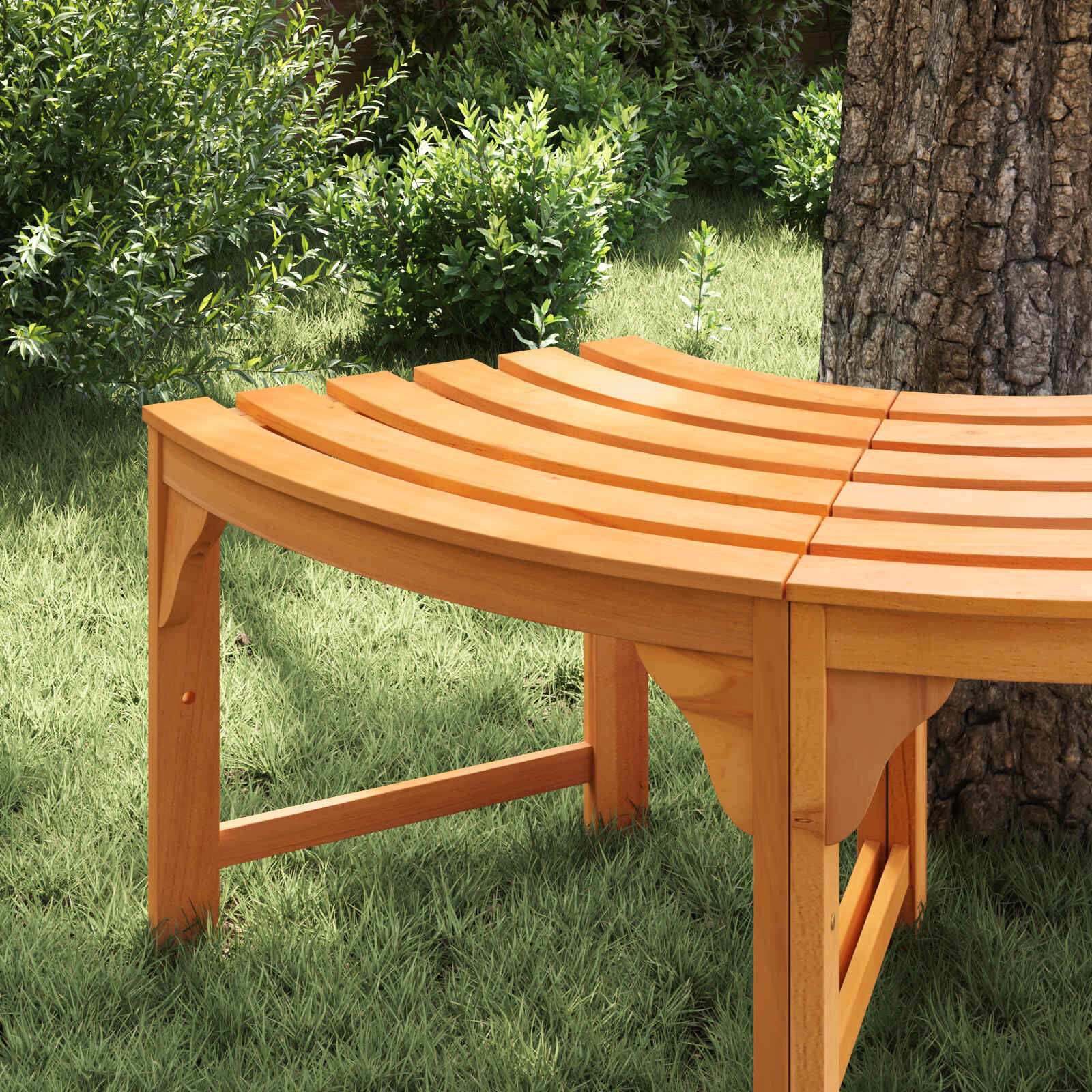 vidaXL 樹木ベンチ 4 -Seater 160 x 80 x 45cm ソリッドユーカリウッド