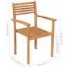 vidaXL ガーデンダイニング5点セット チーク無垢材