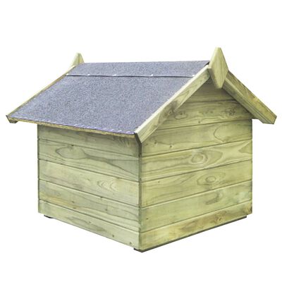 vidaXL ガーデン犬小屋 オープンルーフ付き 含浸松材