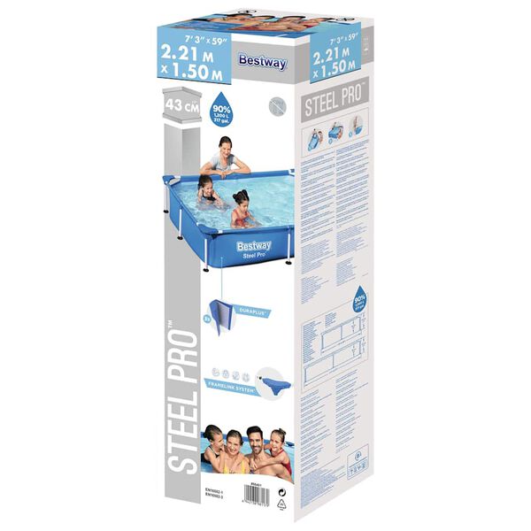 Bestway Bestway スチールプロ スイミングプール 221x150x43 cm