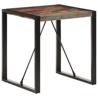 vidaXL ダイニングテーブル 70x70x75cm 無垢の再生木材