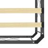 vidaXL ベッドフレーム グレー 金属製 90x200cm