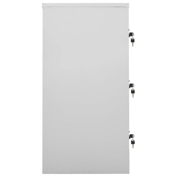 vidaXL ロッカーキャビネット 5点セット ライトグレー 90x45x92.5cm スチール