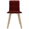 vidaXL ダイニングチェア 2点 ワインレッド 布張り