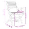 vidaXL 折りたたみガーデンチェア 2点 55x62x90 cm チーク無垢材