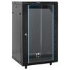 vidaXL 18U ネットワークキャビネット 19インチ IP20 ブラック 60x60x100cm