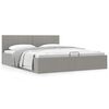 vidaXL 油圧式収納ベッドフレーム ライトグレー 布製 180x200cm