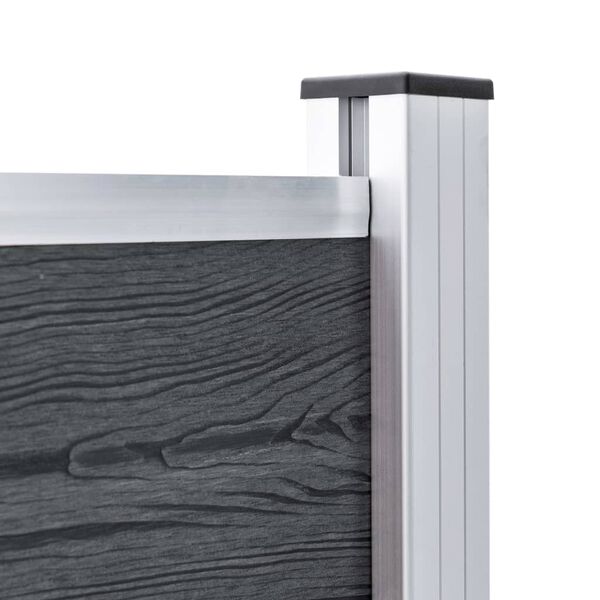 vidaXL フェンス支柱 3本セット アルミ製 185cm