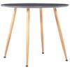 vidaXL ダイニングテーブル グレー＆オーク 90x73.5cm MDF