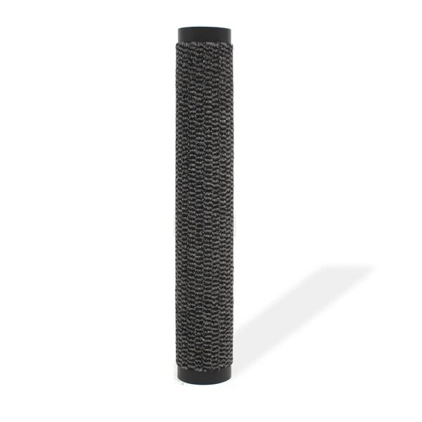 vidaXL ホコリ防止 玄関マット 長方形 房状 60x90cm アントラシート