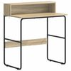 vidaXL 収納付きデスク ソノマオーク 80 x 50 x 91 cm エンジニアードウッドとスチール