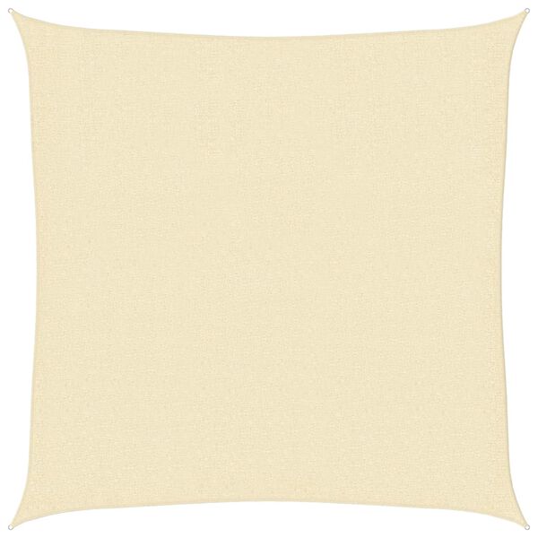 vidaXL サンシェードセイル 160g/m² クリーム 2.5x2.5m 高密度ポリエチレン