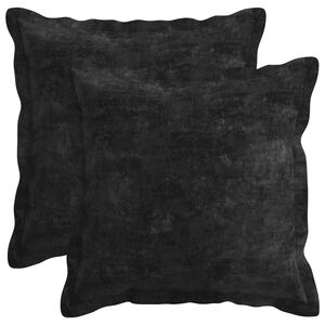 vidaXL クッションカバー 2 個 HOUTEN アンスラサイト 40 x 40 cm シェニールファブリック