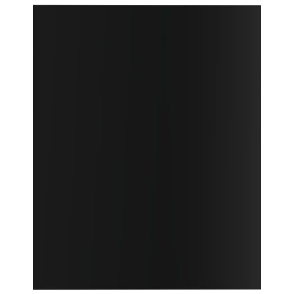 vidaXL 本棚ボード 4点 ハイグロスブラック 40x50x1.5cm パーティクルボード