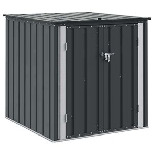 vidaXL ガーデン収納ボックス ブラック 101.5 x 107 x 100 cm スチール