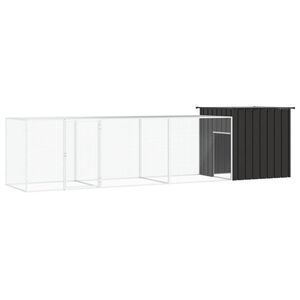 vidaXL チキンケージ アントラシート 400x91x100 cm 亜鉛メッキ鋼