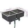 vidaXL 手作り キッチンシンク ステンレススチール製
