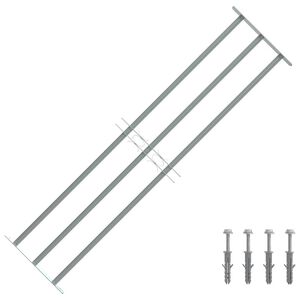 vidaXL 防犯用 窓格子 調節可能 クロスバー3本付き 1000-1500mm