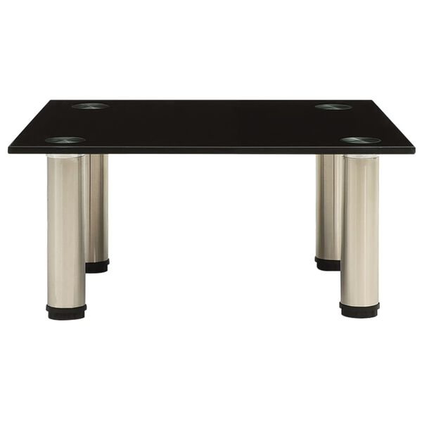 vidaXL テレビ台 ブラック 40x35x17cm 強化ガラス製