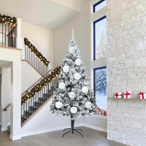 vidaXL クリスマスオーナメントセット XXL 3 pcs ホワイト プラスチック